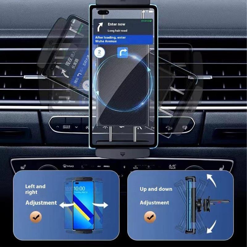 Secure Grip Car Vent Phone Tablet Holder 360 Degree Rotation  Vent Hook Cradle Simple Installation for Mobile Device