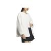 adidas Solid Color Lightweight Faux Shearling Casual Sports Jacket Women Jackets White IZ3146
