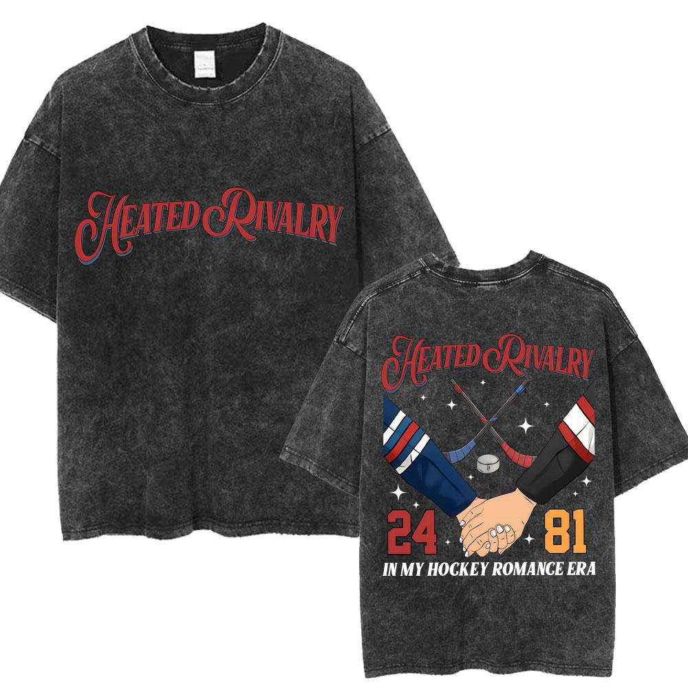 Heated Rivalry Shane Hollander Ilya Rozanov Hollanov Washed T Shirt Vintage Fashion Men Tshirts Cotton Loose Casual Tee Shirt