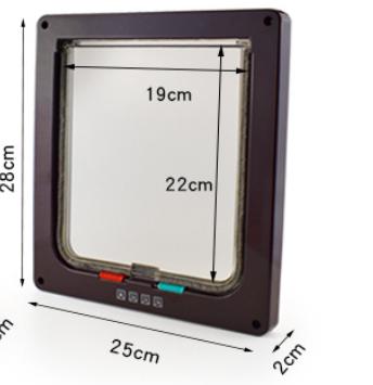 Pet door 4 Way Locking for Dog Cat Kitten Door Security Flap Door ABS Plastic Small medium Pet Cat Dog Gate Pet Supplies