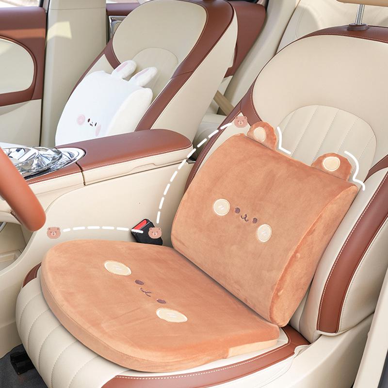 Four Seasons Universal Cartoon Bear Car Seat Cushion - Memory Foam Comfort