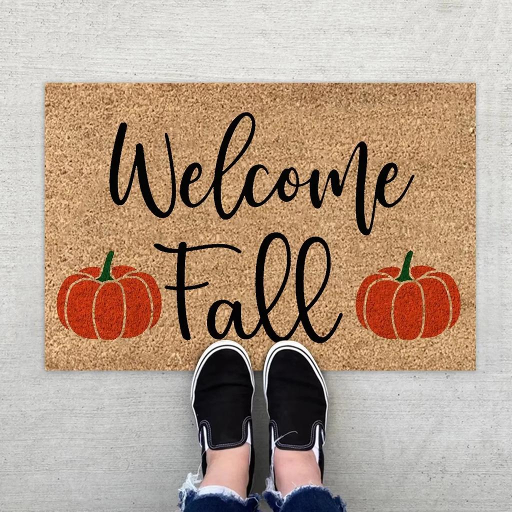 Halloween Welcome Carpet Entry Door Mat Courtyard Entrance Decorative Item Festival Atmosphere Decoration