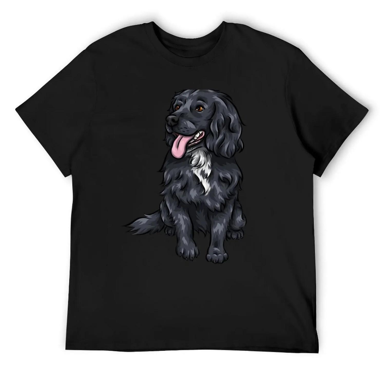 

Happy Black Cocker Spaniel Cute dog Art T-Shirt sports fans luxury t-shirt fashion shirts oversized men t shirts XXXXXL чорний