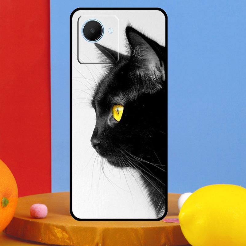 Black Cat Staring Eyes For Realme GT5 GT Neo 6 9 10 11 12 Pro Plus C21Y C25s C30 C31 C33 C35 C51 C53 C55 C67 Case