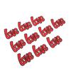 10Pcs Love Embroidered Patch Fine Embroidery Shading Blemishes Damage DIY Love Patches for Clothes