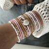 Boho Mermaidcore Muschel Samenperlen Armband Set für Damen Ästhetische Stapelbare Armbänder Handgefertigt Sommer Strand Muschel Schmuck Geschenk