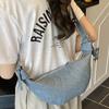 Casual personality large capacity simple dumpling bag beautiful 2025 new summer fashion wide shoulder strap shoulder bag