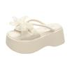 Gentle Fairy Wind Bow Sweet Height Increase Women Wear Sandals 2025 Summer Popular Fashion Versatile Cool Slippers