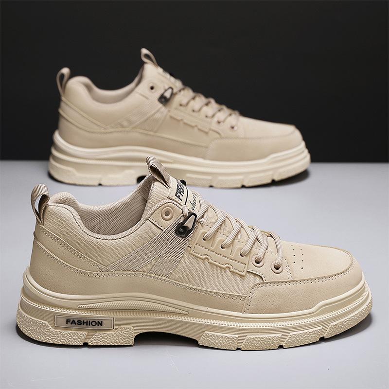 Tooling shoes autumn men's construction site work sports and leisure thick-soled wear-resistant retro low-top labor insurance tide shoes