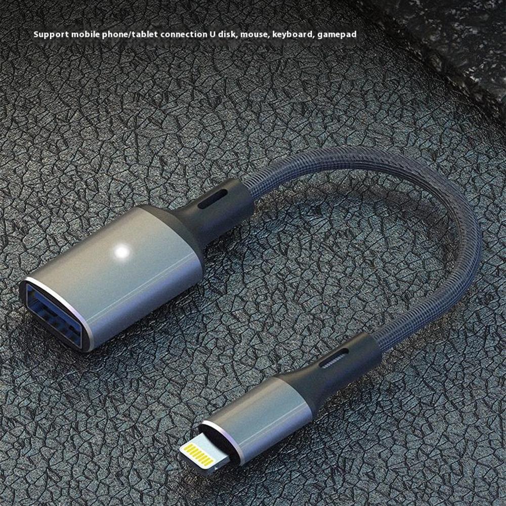 

Адаптер для передачі даних Lightning to OTG для iPhone/iPad з iOS 13 і вище Silver