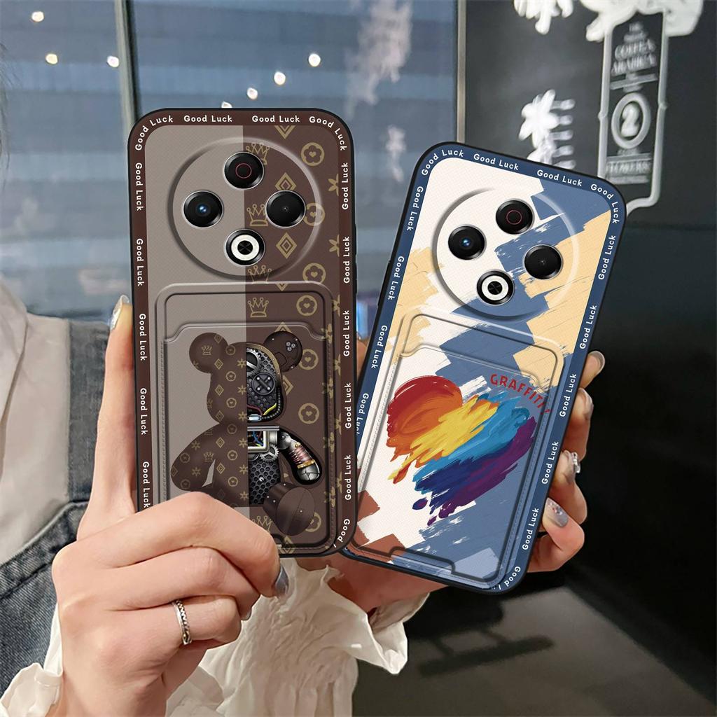 TPU Cute Phone Case For Tecno Spark30 4G/KL6 Card sleeve Silicone protective Durable Dirt-resistant Anti-dust Soft case
