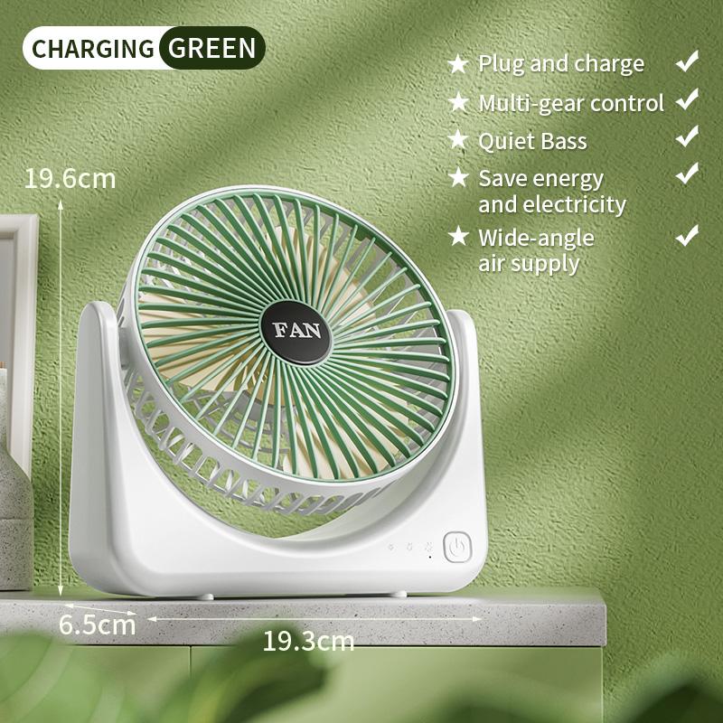 Desktop Electric Fan Small And Portable Home Office Learning Outdoor Camping Office Desk USB Charging 3-Speed Adjustable Cooling