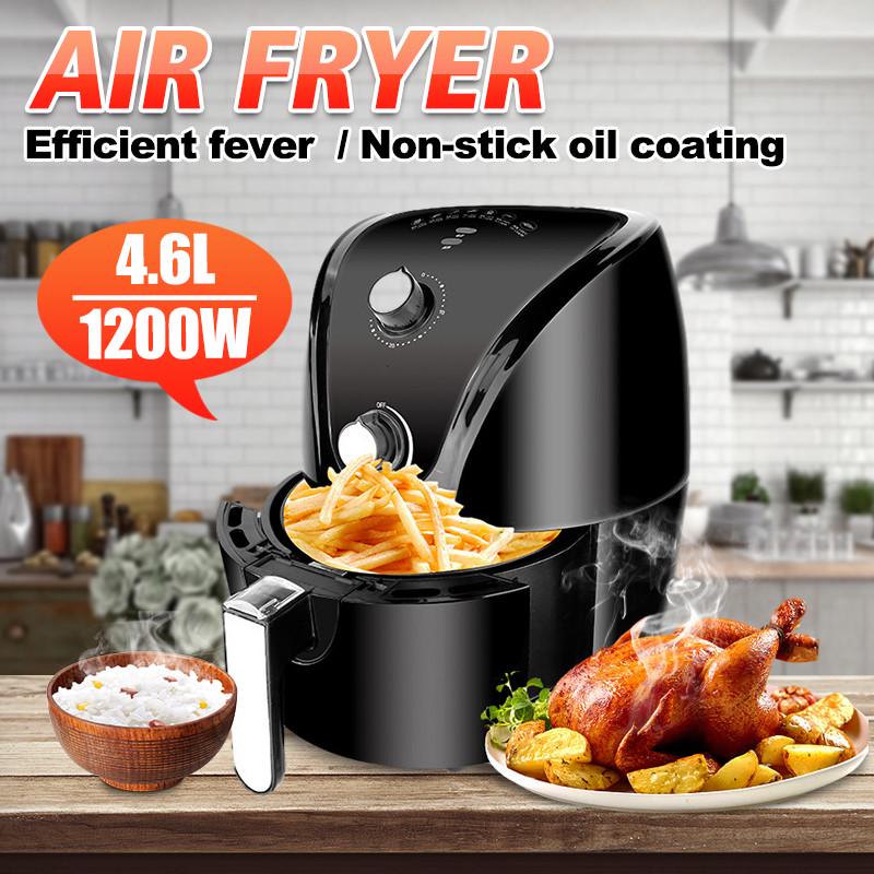 Large Capacity Electric Deep Airfryer 1400W Multifunction Air Fryer Chicken Oil Free Air Fryer Health Fryer Pizza Cooker 4.6L