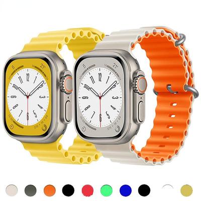 Ozeanarmband für Apple Watch Band 49mm 45mm 44mm 40mm 41mm 42mm 38mm Silikon Correa Armband iWatch Ultra Serie 7 6 3 se 8