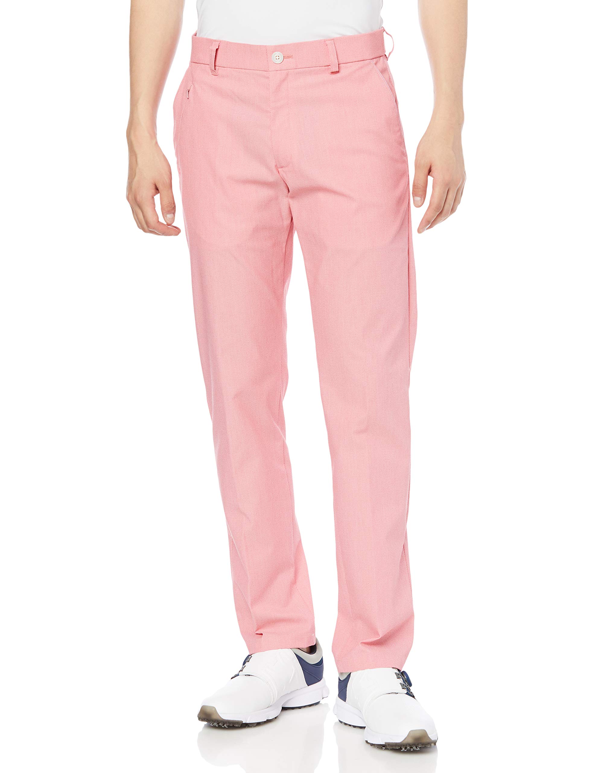 

Mizuno Golf Long Chambray Cotton Elastic Concealed Zipper Tape at the Rouge Size M Men s Pants, Blend, Stretch, Waist, Pockets, Anti-Slip Back, Red,