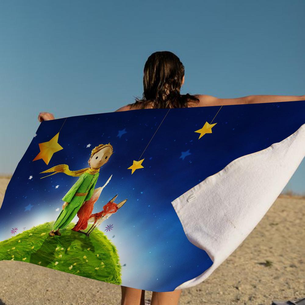 Cartoon Der kleine Prinz Strandtuch Bunte Badetücher Für Mädchen Mikrofaser Schnelltrocknend Benutzerdefiniert Sandfrei Strand Yoga Spa Fitnessstudio