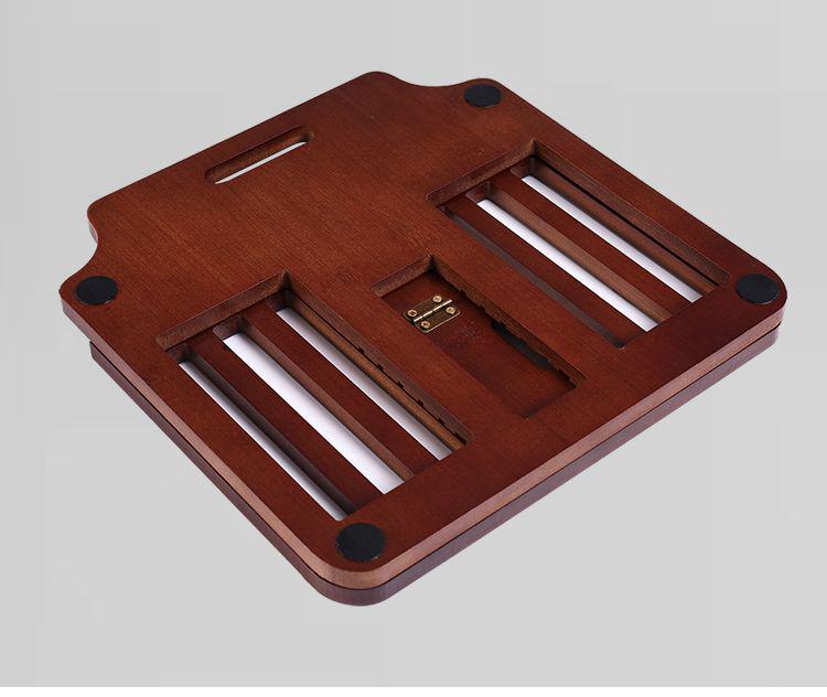 Solid Wood Foldable Laptop and Tablet Stand with Cooling Feature