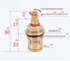 1/2pc Universal Replacement Tap Valve Adapter Brass Cartridge for Bathroom Faucet Inner Core Clockwise or Anti-clockwise