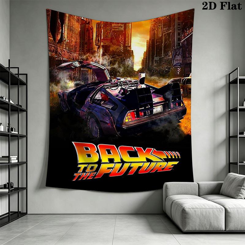Back to the Future DeLorean Pattern Home Decor Tapestry, Wall Hanging, Decorative RV Wall Cloth.SGT0917329