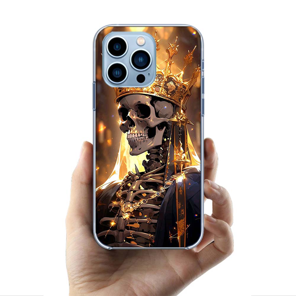 Crown Skeleton Emperor Cases Phone Case For Iphone 17E 16E 17 Air 16 Pro Max 15 Pro 14 Plus 11 13 12 Mini Cover Cases Compatible