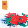 Merry Christmas Pop-Up Card Christmas Flower Blessing Cards with Envelopes Christmas Tree Design Xmas Cards for New Year