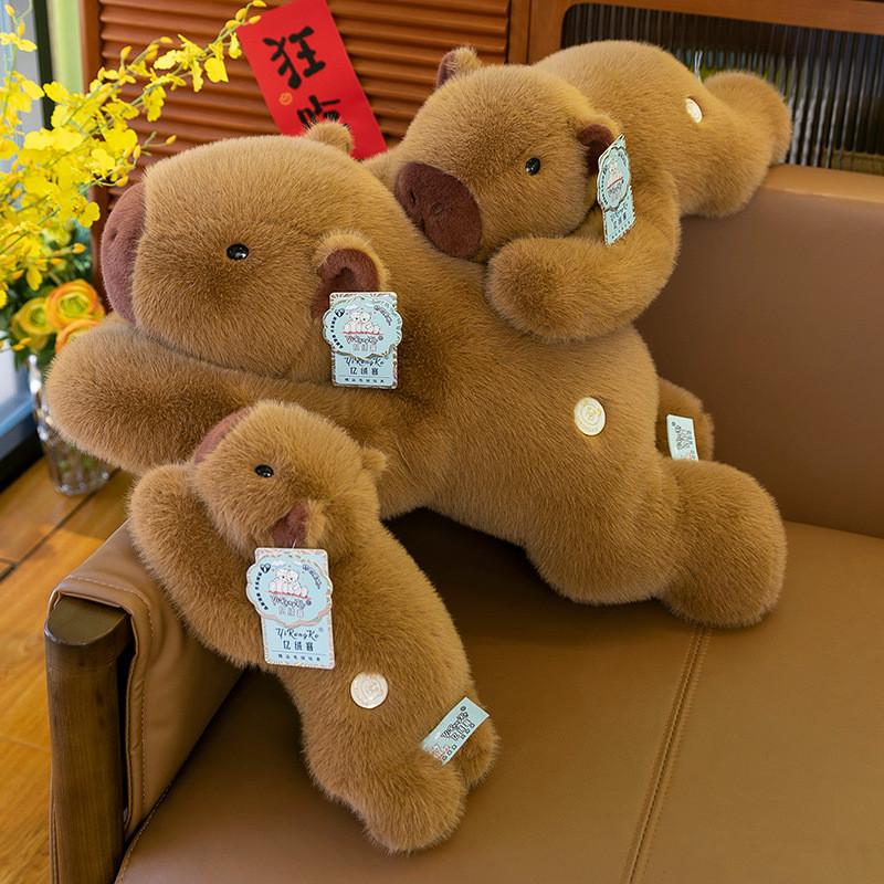 Capybara Plush Toy Cute Cartoon Stuffed Animal Kids Sleep Pillow Home Decor