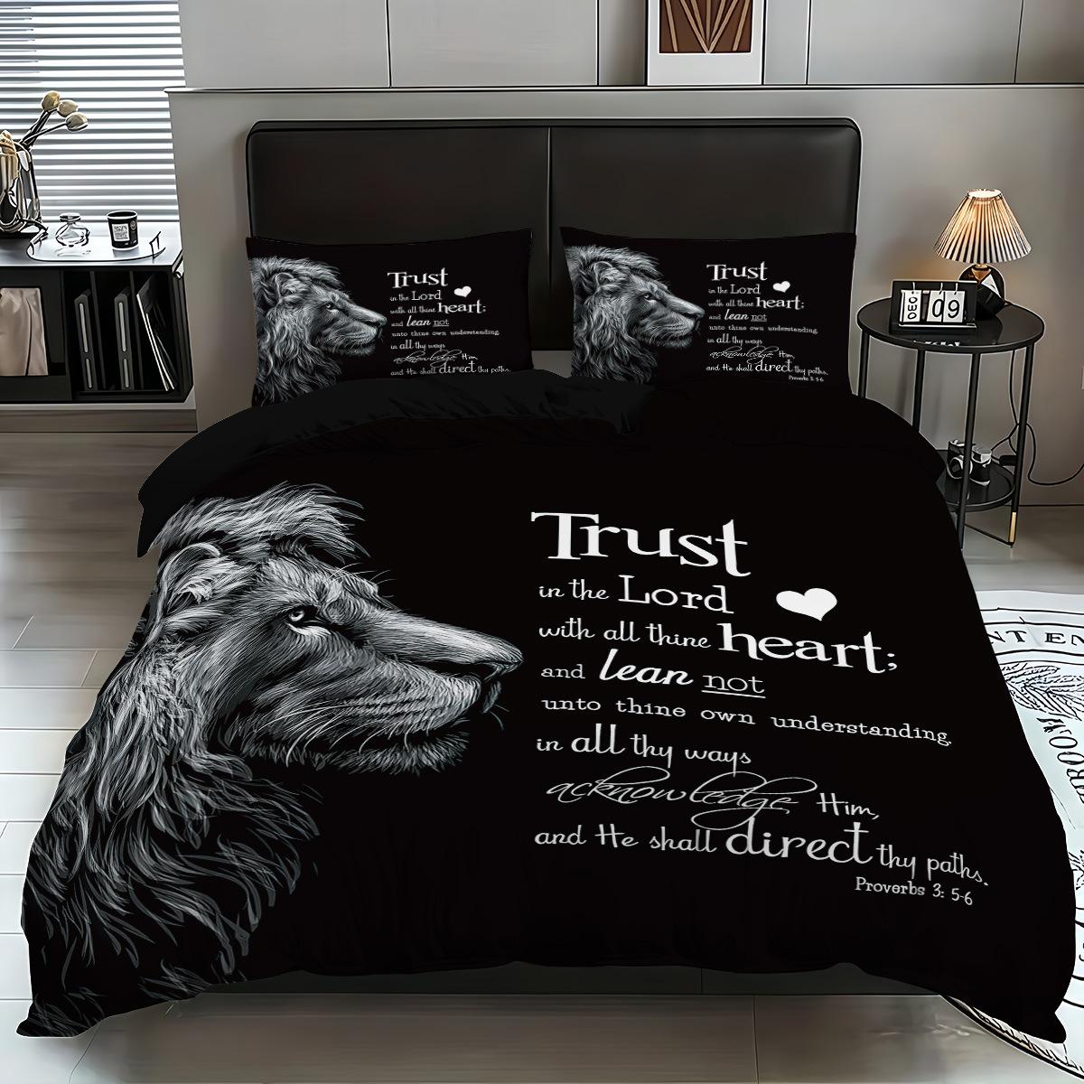 

Quilt Cover Three-Piece Digital Printing Bed Kit Grinding Pillowcase Bedding Home Textile 140x210