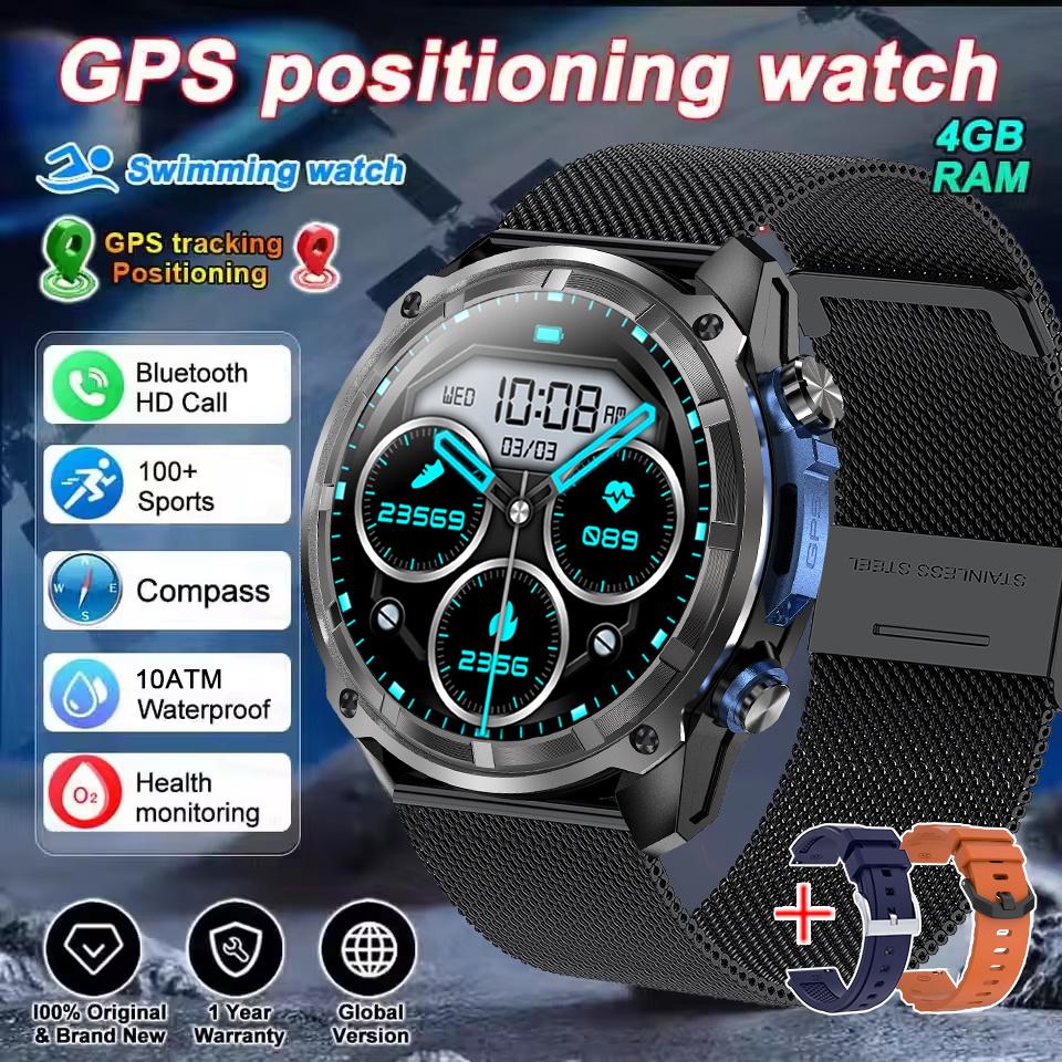 Military Offline Map 1000mAh Battery Smart Watch 4GB Big Memory GPS Navigation MP3/MP4 Player Swim Sports Trackr Smartwatch