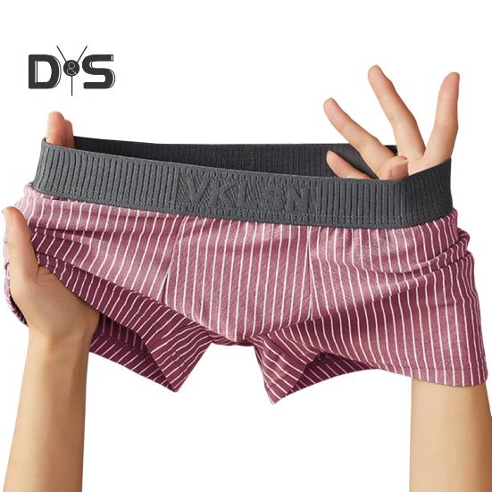 

Мужское нижнее белье-боксеры, тонкие шорты в полоску со средней посадкой и принтом в стиле пэчворк, быстросохнущие U-выпуклые трусики M красный