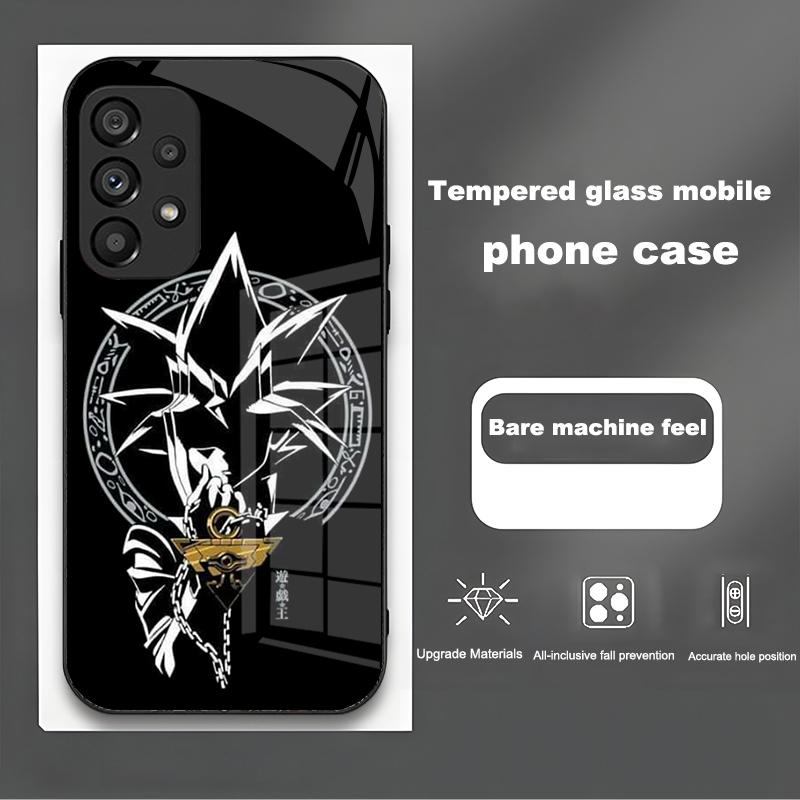 Yu-Gi-Oh! For Samsung Galaxy Note 8 9 S10 Plus S20 S21 FE S23 Ultra A12 A13 A32 A33 New Cartoon Tempered Glass Phone Case