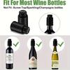 Cordless Automatic Wine Bottle Opener Battery Operated with One-Click Button Easy Cork Removal ,Vacuum Pump Wine Saver Cap Stopper Date Scale Record