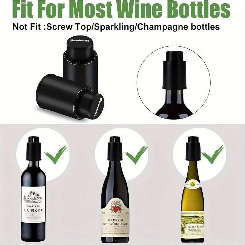 Cordless Automatic Wine Bottle Opener Battery Operated with One-Click Button Easy Cork Removal ,Vacuum Pump Wine Saver Cap Stopper Date Scale Record