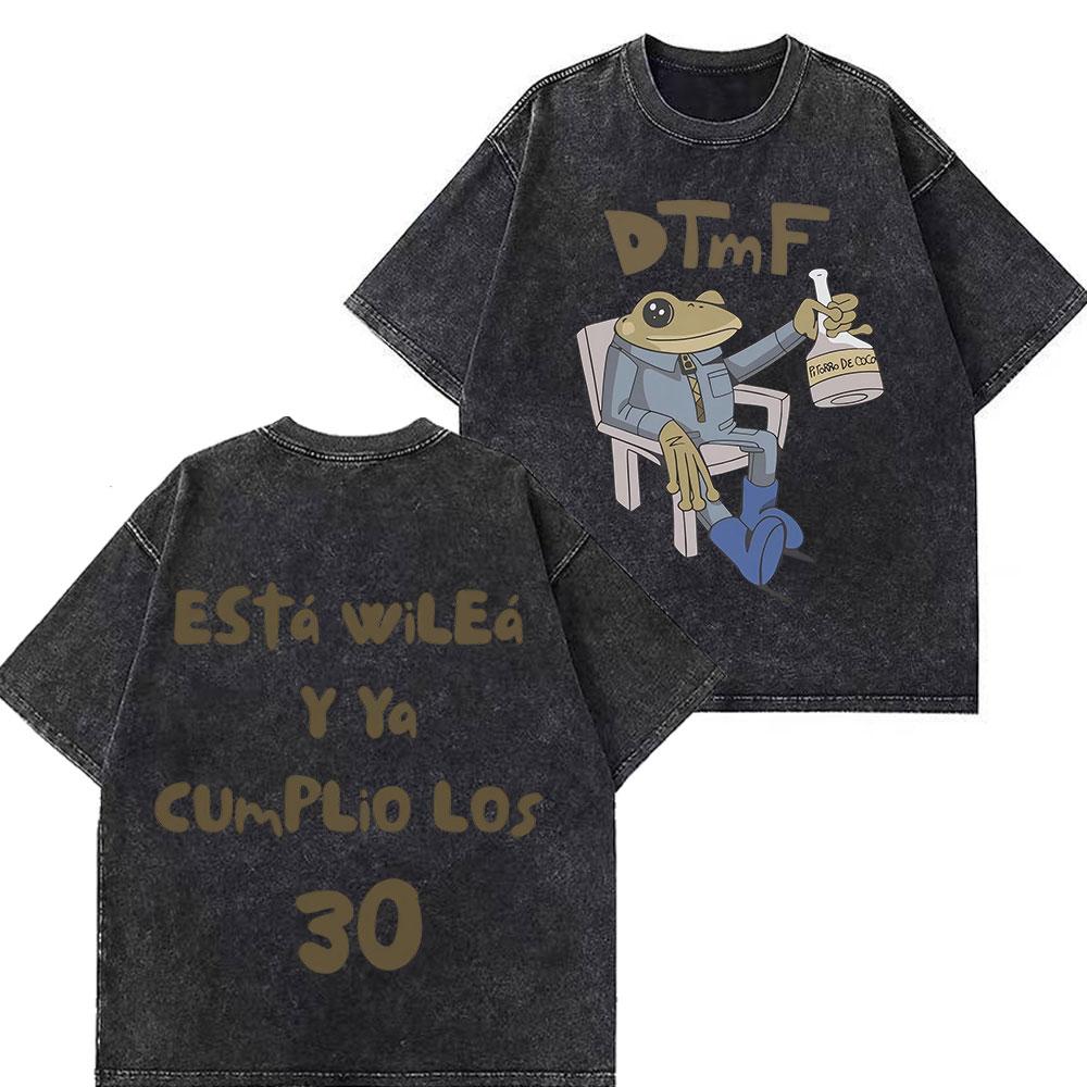 Rapper Bad Bunny Tour  Debi Tirar Mas Fotos DTMF Merch Tshirt Unisex Fashion  Summer ONeck Tee Hip Hop Vintage Washed Tshirts