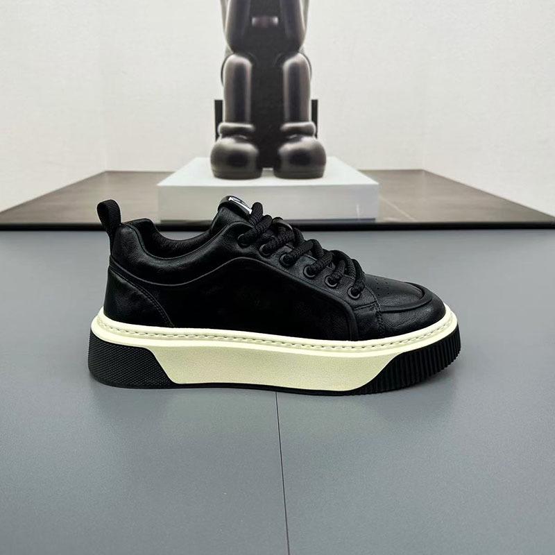 Spring 2025 Men s Fashion Thick-Soled Comfortable Sneakers - Trendy Low-Top Sports Casual Shoes Size 39 (Runs Large)