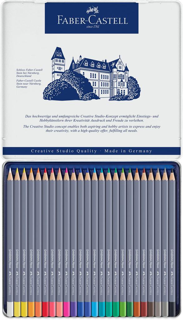 Goldfaber Aqua Watercolor Pencil Set 24 Colors Can 114624 Faber-Castell