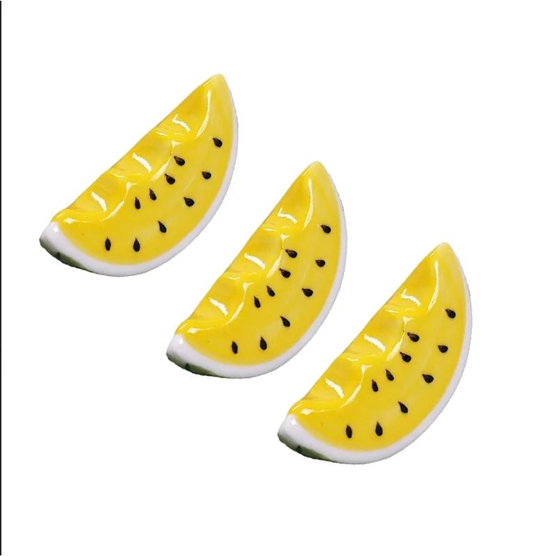 1/2/3pcs Creative Watermelon Ceramic Chopstick Rest Rack Tomato Chopstick Shelf Stand Pen Holder Tableware Table Decoration