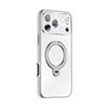 Plating For Magsafe Magnetic Phone Case For iPhone 17 Air 16 15 14 Pro Max Metal Rotating Ring Holder Bracket Matte Cover