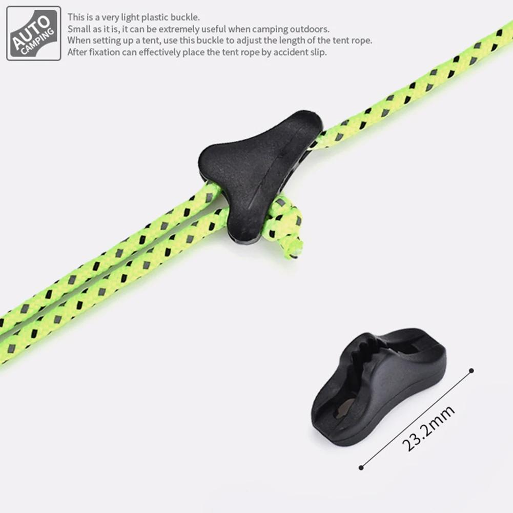 Camping Tent Fastener Wind Rope Buckles Triangle Anti Slip Cord Stopper Tools