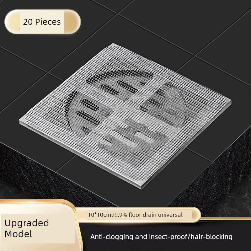 Disposable Bathroom Hair Filter Net, Bathroom Drain Filter, Floor Drain Sticker, Anti-Odor, Anti-Hair, Anti-Insect