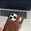 Suitable for iPhone 17 Phone Case Air Apple 17 Pro Max Magnetic Charging Leather Case Anti-drop Stand Business