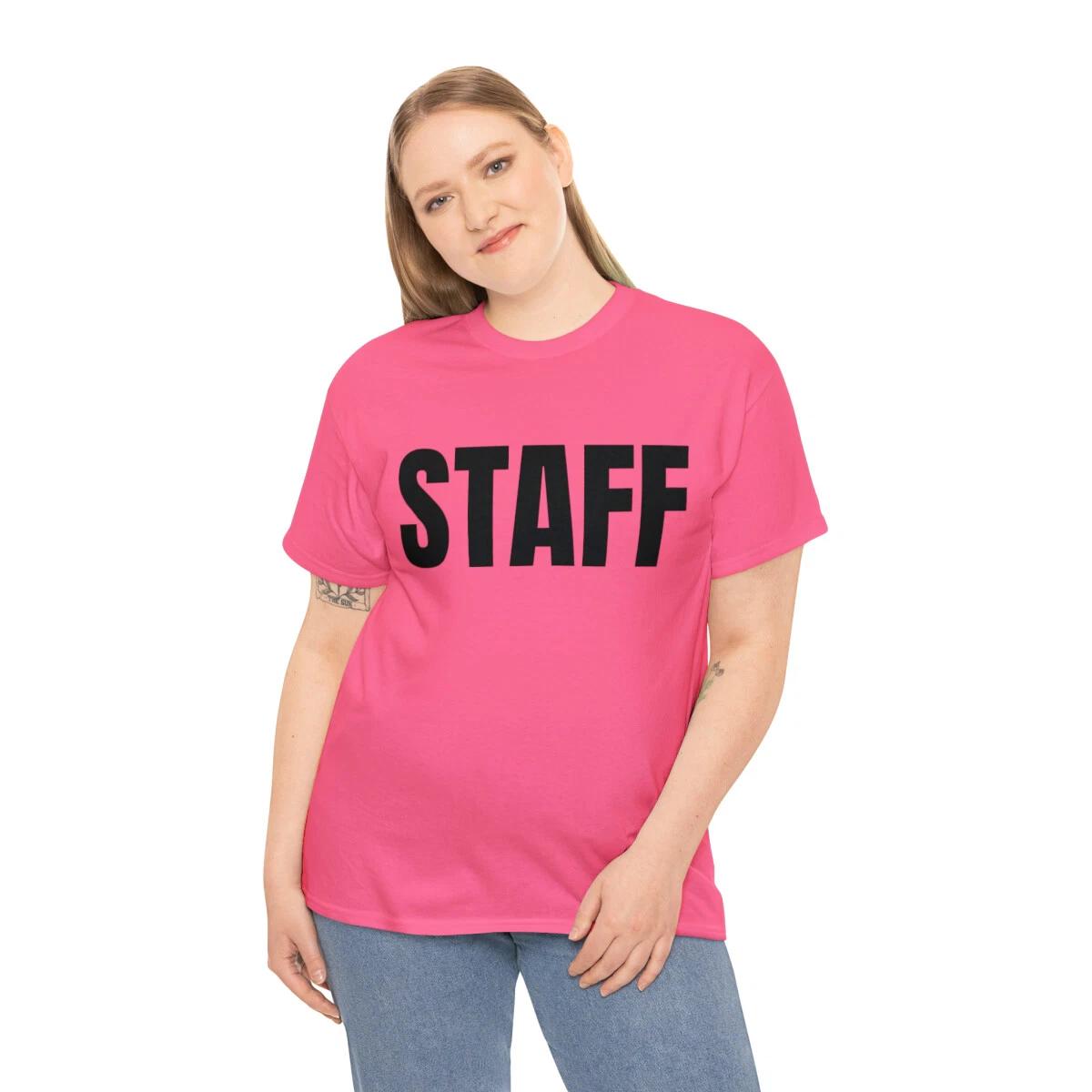 

Staff Safety Pink Unisex T-Shirt, Sizes S-5XL S