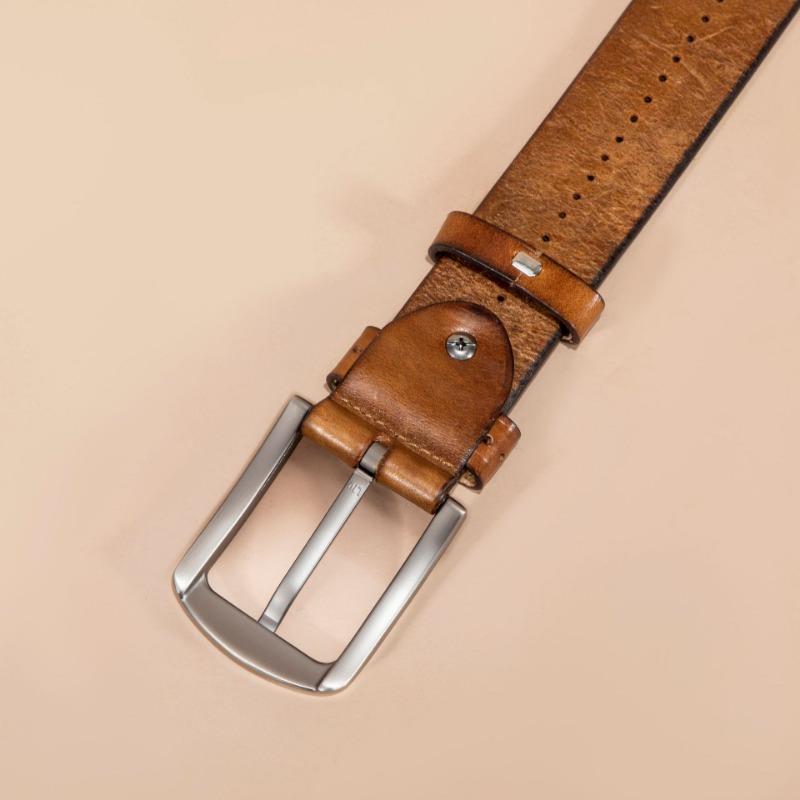 Men's First Layer Cowhide Belt Retro Belt Casual Versatile Belt Trendy Fashion Belt