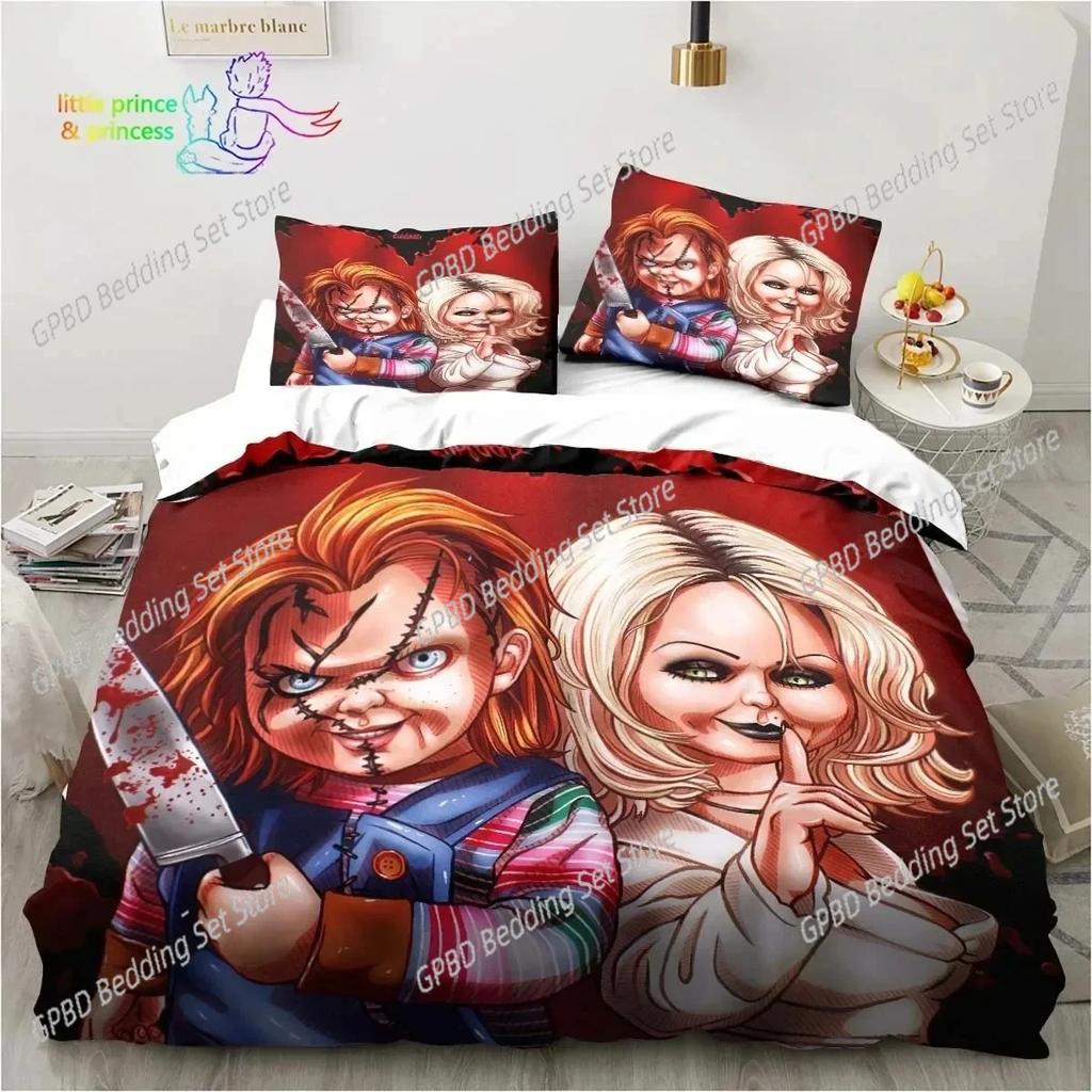 Horror Movie Chucky Bedding Set For Bedroom Soft Modern Bedspreads Comefortable Kids Duvet Cover Quilt Cover And Pillowcase