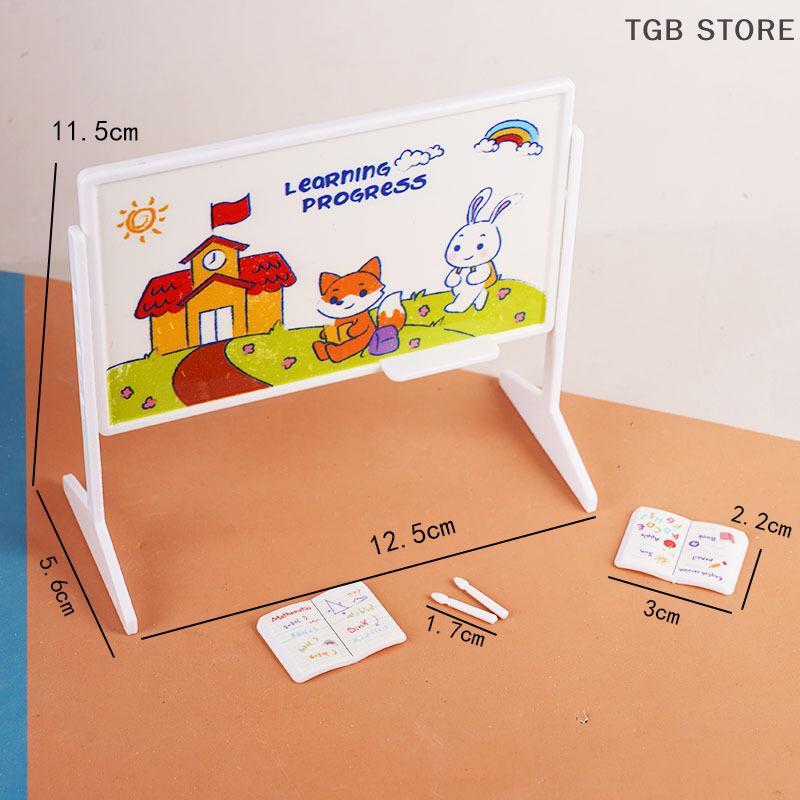 1:12  Classroom Desk Blackboard Book Bag Furniture Dollhouse Miniature Simulation Home Model Decor Toy Doll House Accessories