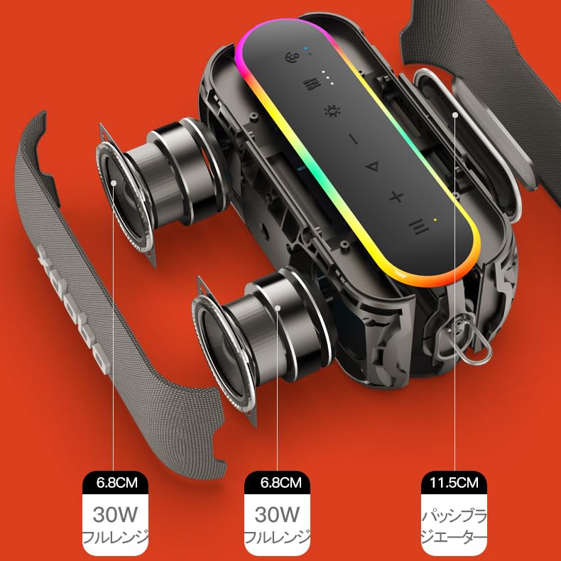 XDOBO X8 III Bluetooth 60W Peak Enhanced DSP Bluetooth Passive Loud Up to 12 Hours of Continuous Mood Wireless Portable Speaker Speaker, Output, Bass,