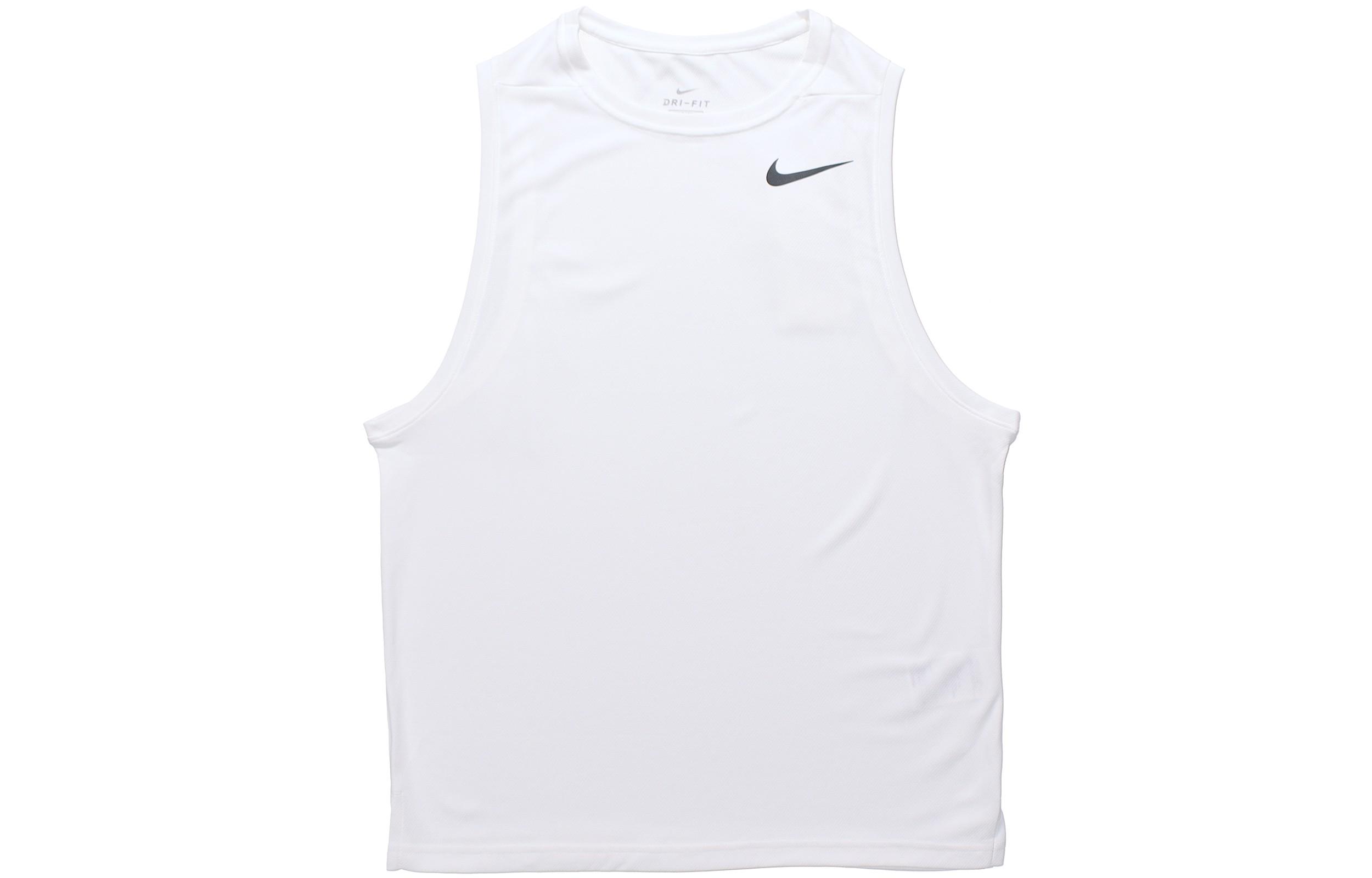 Nike Tank Tops Men s White Crew Neck Thin Straight Fit AQ0464-100 M