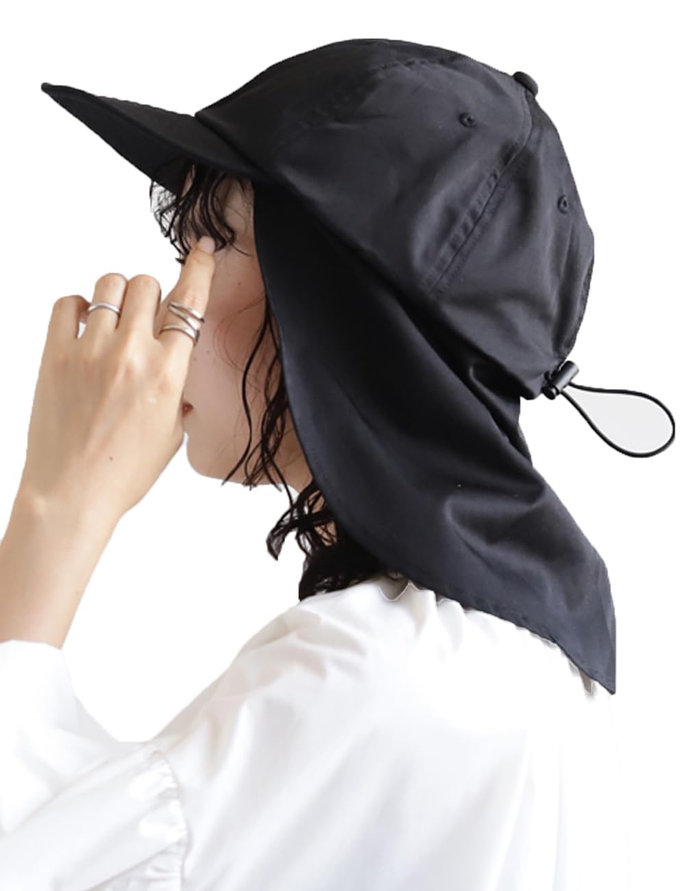 

[antiqua] Кепка-козырек от солнца Antiqua для женщин, водоотталкивающая, защита от УФ-лучей, ZA-00177 05, черная