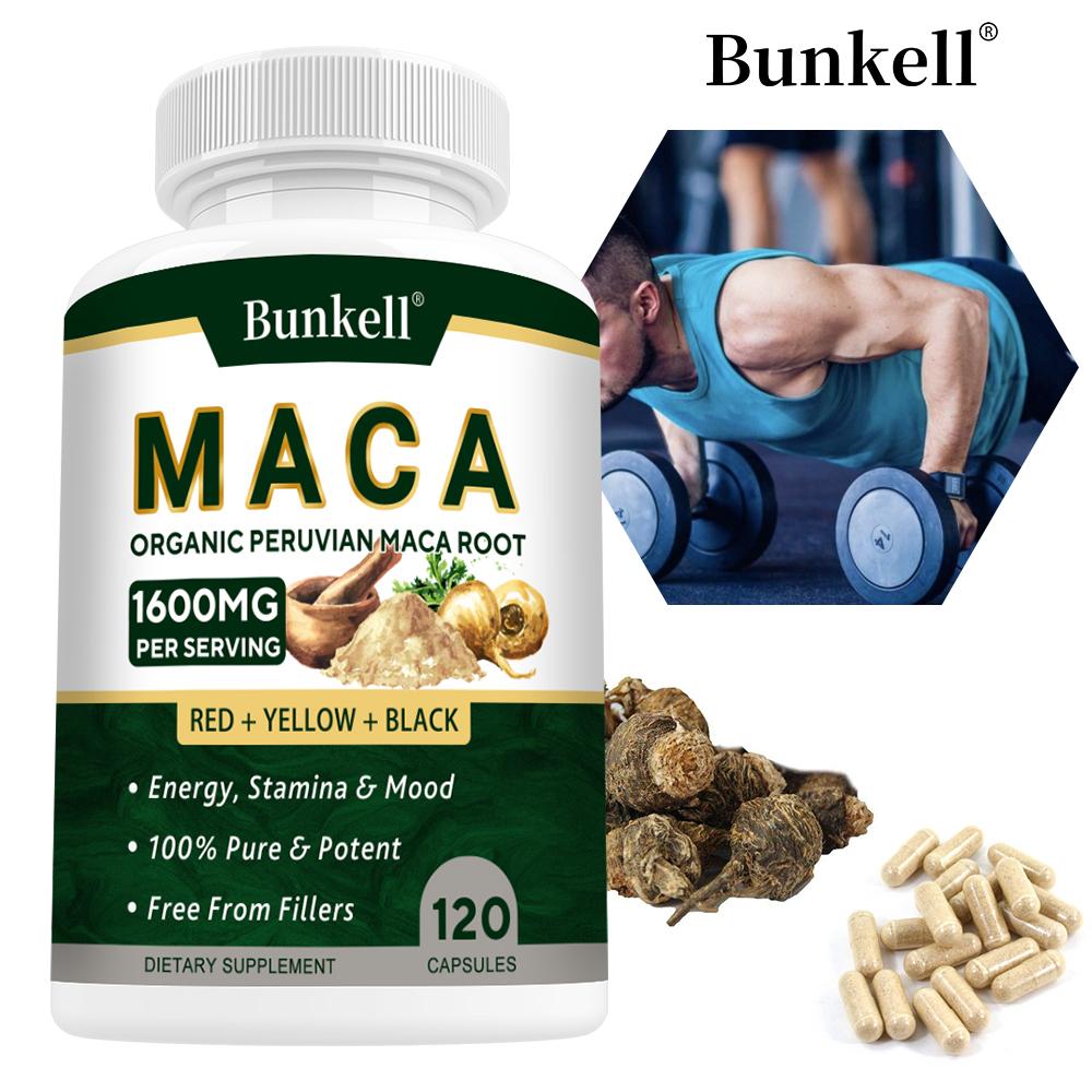 Bunkell Bio Maca Nahrungsergänzungsmittel, 120 Kapseln