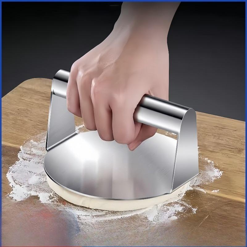 1PC Hand-pressed 304 Stainless Steel Cake Press Household Steak Pork Chop Meat Press Iron Plate Squid Tool Artifact