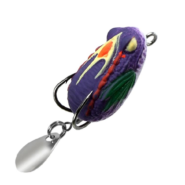 3cm 3.2g Ray Frogs Crankbait Lures PVC Frogs Lures Fishing Lures with Double Hook & Blade Blackfish Frogs Baits 5 Color